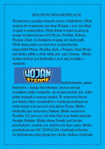 Konkurs! napisz reportaż o wojanowicach