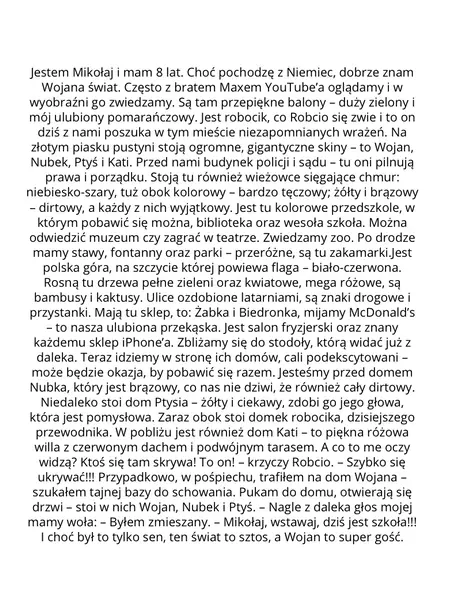Konkurs! napisz reportaż o wojanowicach