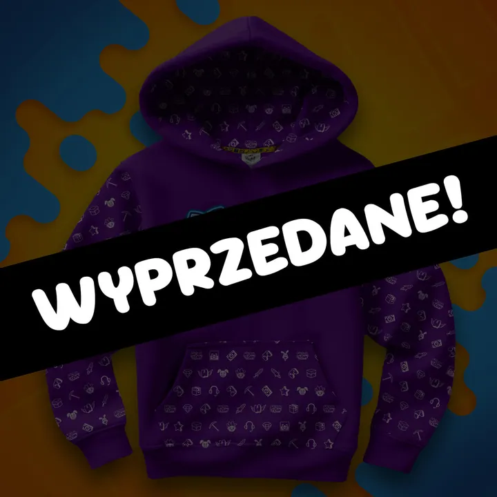 Bluza full wzór logo Wojan Team - fioletowa