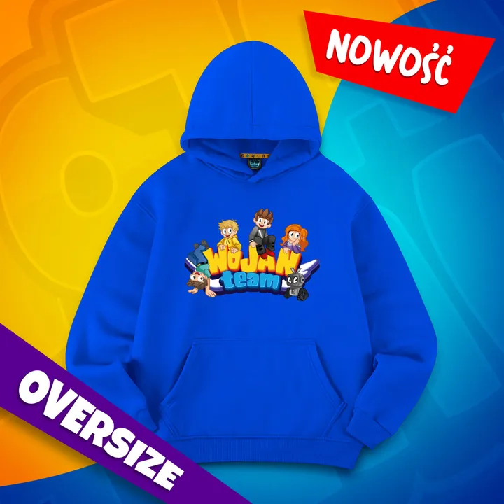 Bluza oversize Premium - Wojan Team - niebieska
