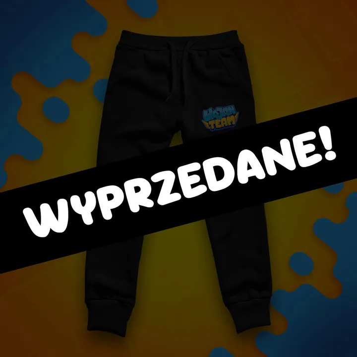Długie spodnie Premium - logo Wojan Team - czarne