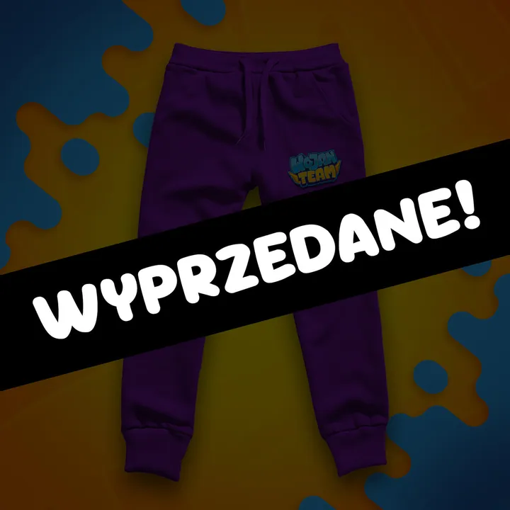 Długie spodnie Premium - logo Wojan Team - fioletowe