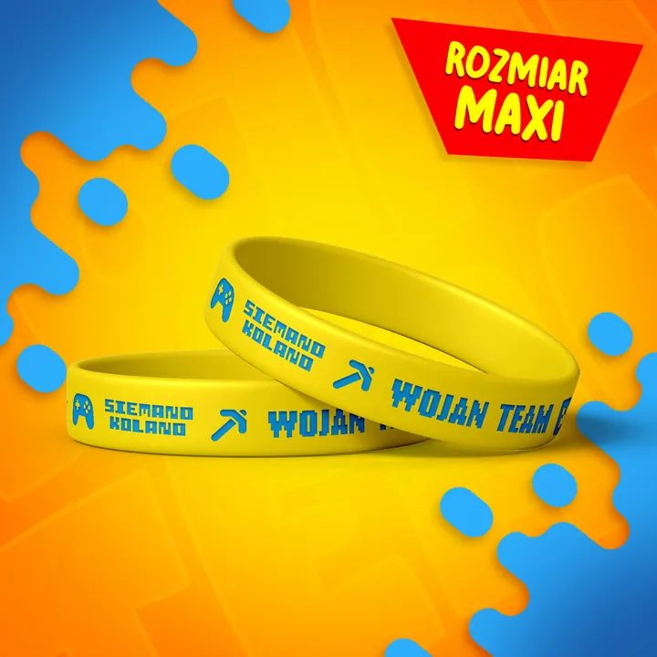 Maxi opaska świecąca Wojan Team - żółta