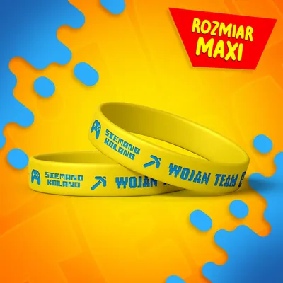 Maxi opaska świecąca Wojan Team - żółta