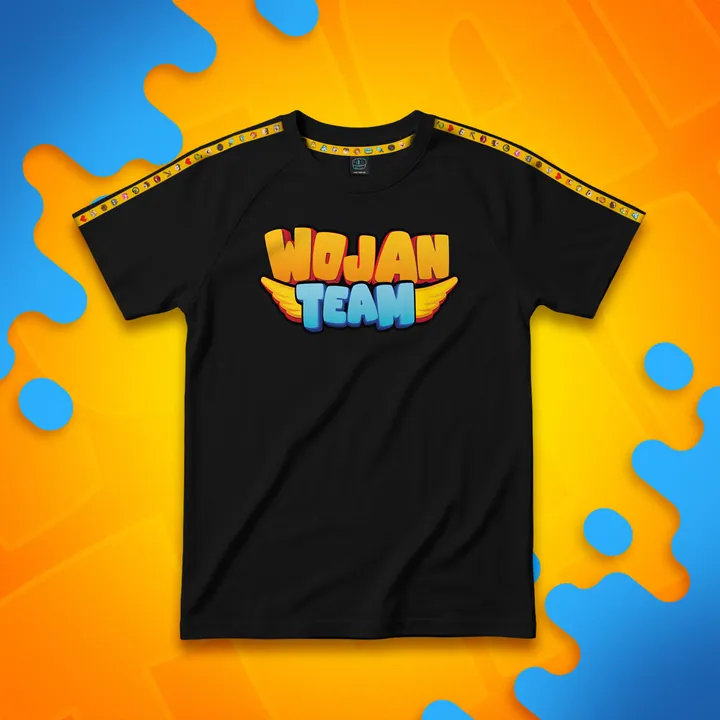 Koszulka Premium z paskami Wojan Team - czarna