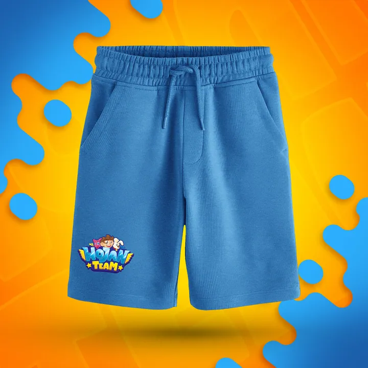 Krótkie spodenki - nowe logo Wojan Team - niebieskie