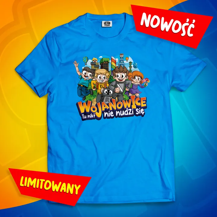 Limitowana koszulka „Wojanowice” - niebieska