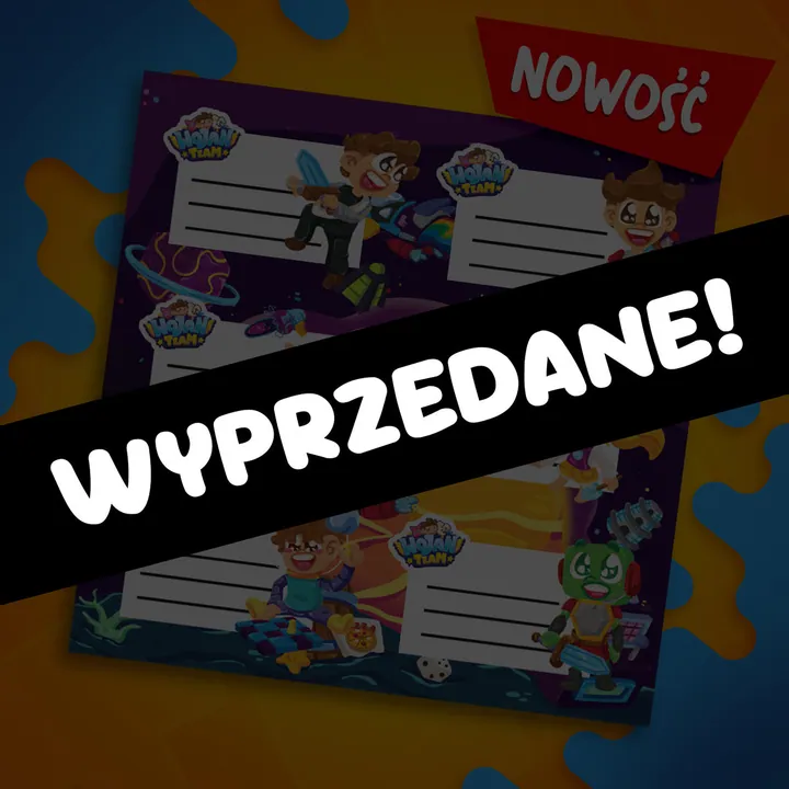 Naklejki szkolne 2024 - kosmiczne Wojanowice - 6 sztuk