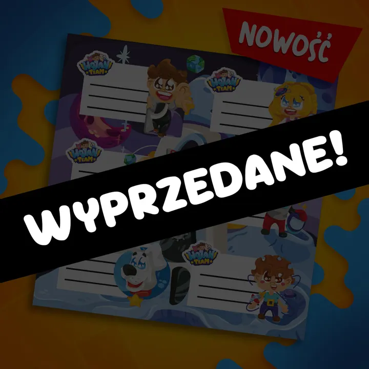 Naklejki szkolne 2024 - Wojanowice na księżycu - 6 sztuk