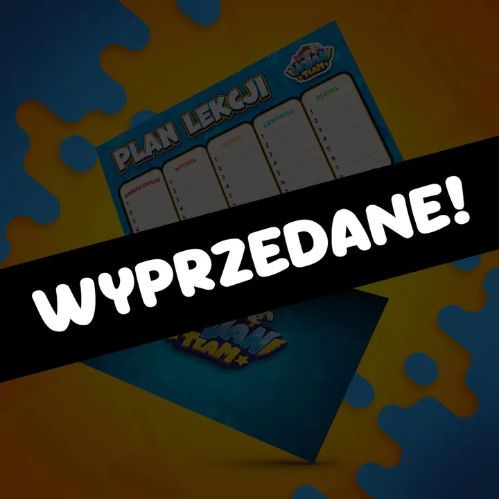 Plan lekcji Wojan Team 2024 - dwustronny wzór