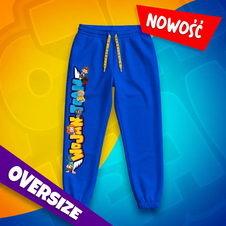 Spodnie Premium oversize - Wojan Team - niebieskie