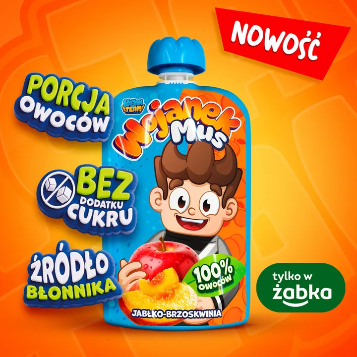 Wojanek mus - jabłko-brzoskwinia
