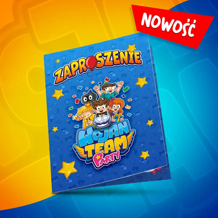 Zaproszenia urodzinowe 4 szt - Wojan Team