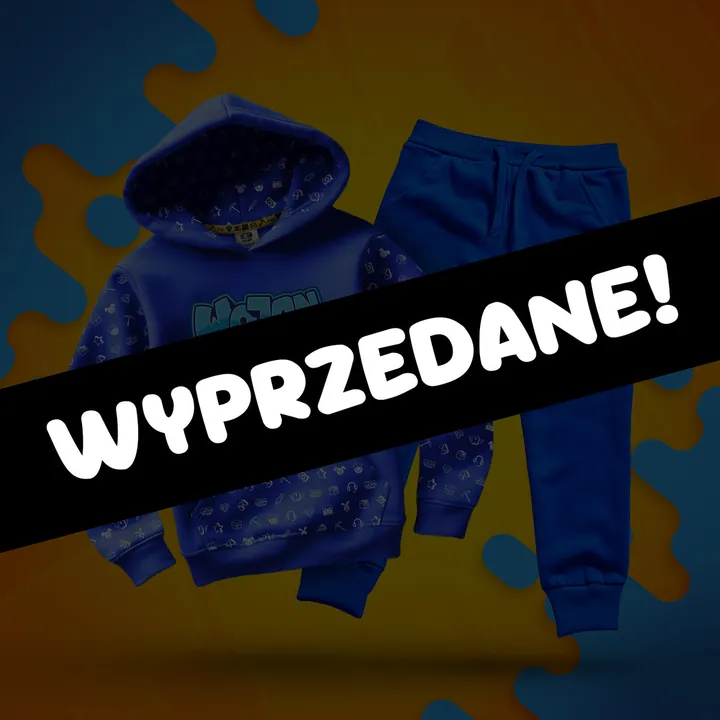 Zestaw bluza + spodnie full wzór logo 3.0 Wojan Team - niebieski