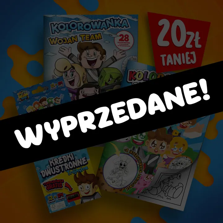 Zestaw kolorowanek + kredki Wojan Team