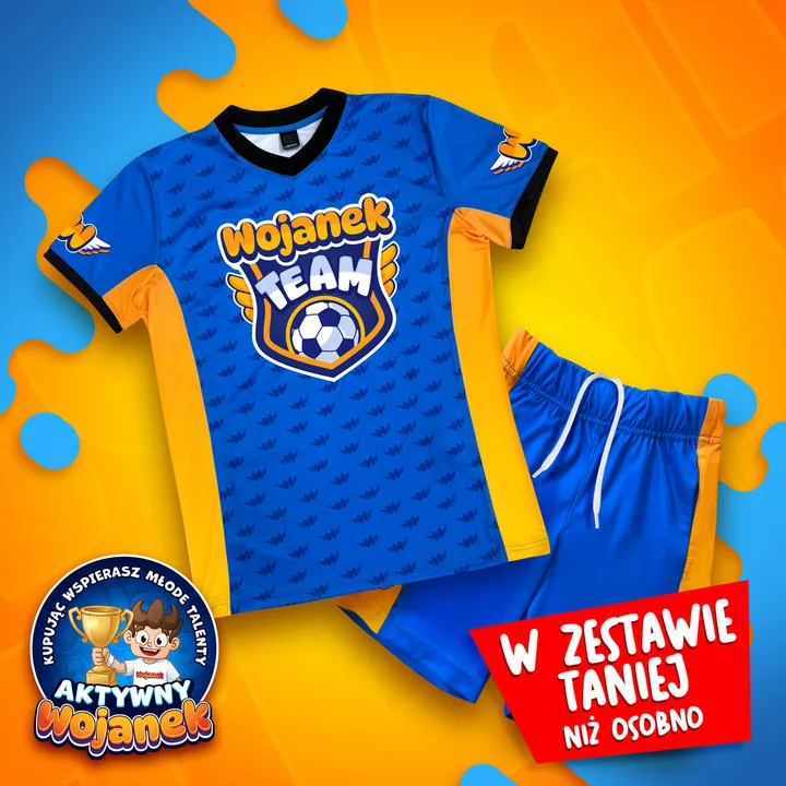 Zestaw piłkarski Wojanek team - koszulka + spodenki