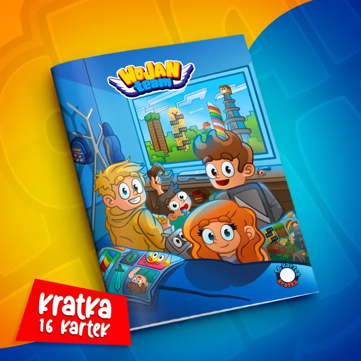 Zeszyt szkolny w kratkę A5 - 16 kartek - gaming Wojan Team - 2026