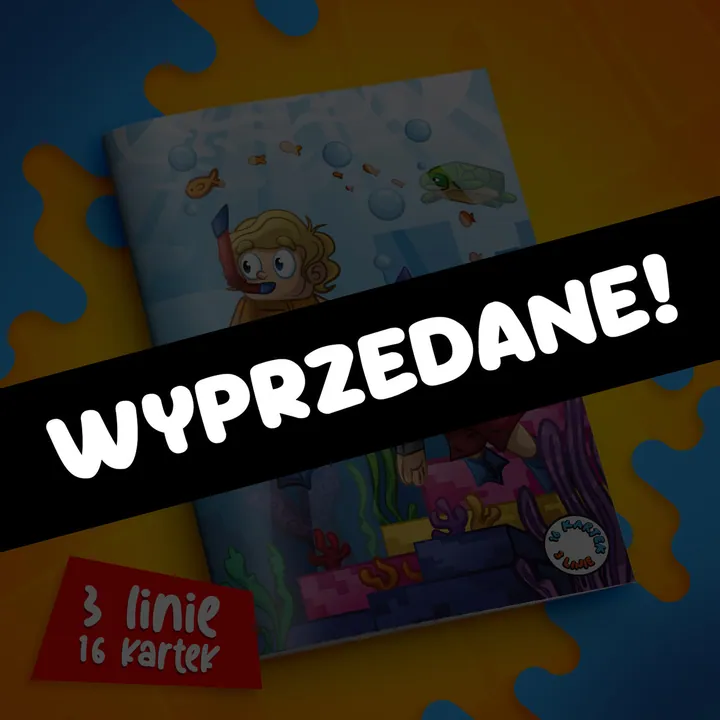 Zeszyt w 3 linie A5 - 16 kartek - podwodne Wojanowice - 2025