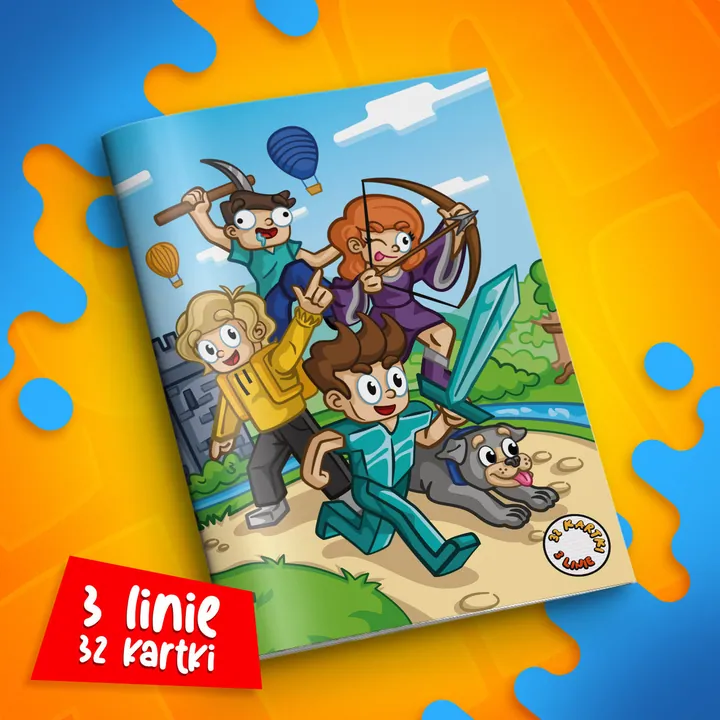 Zeszyt w 3 linie A5 - 32 kartki - zamek Wojan Team - 2025