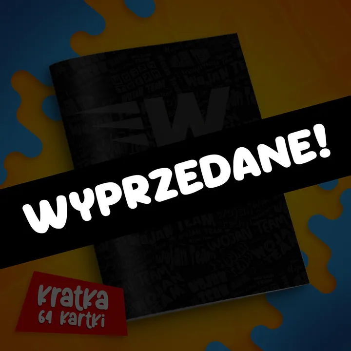 Zeszyt w kratkę A4 - 64 kartki - logo Wojan Team - 2025