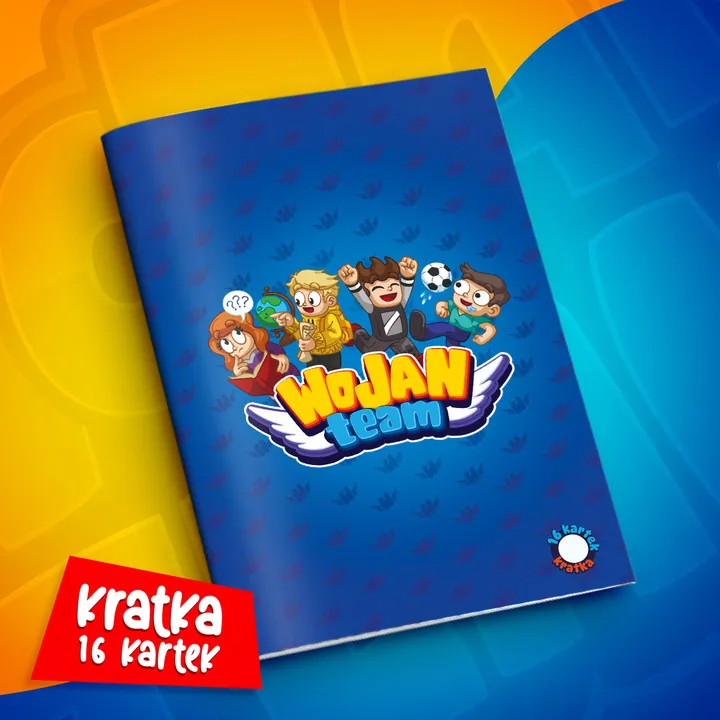 Zeszyt szkolny w kratkę A5 - 16 kartek - ekipa Wojan Team - 2026