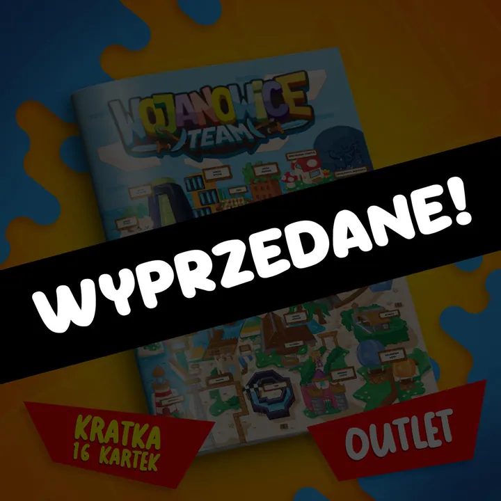 Zeszyt w kratkę A5 - 16 kartek - mapa Wojanowice - 2024