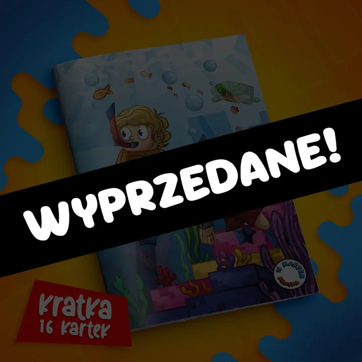 Zeszyt w kratkę A5 - 16 kartek - podwodne Wojanowice - 2025