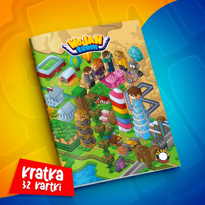 Zeszyt szkolny w kratkę A5 - 32 kartek - mapa Wojanowice - 2026