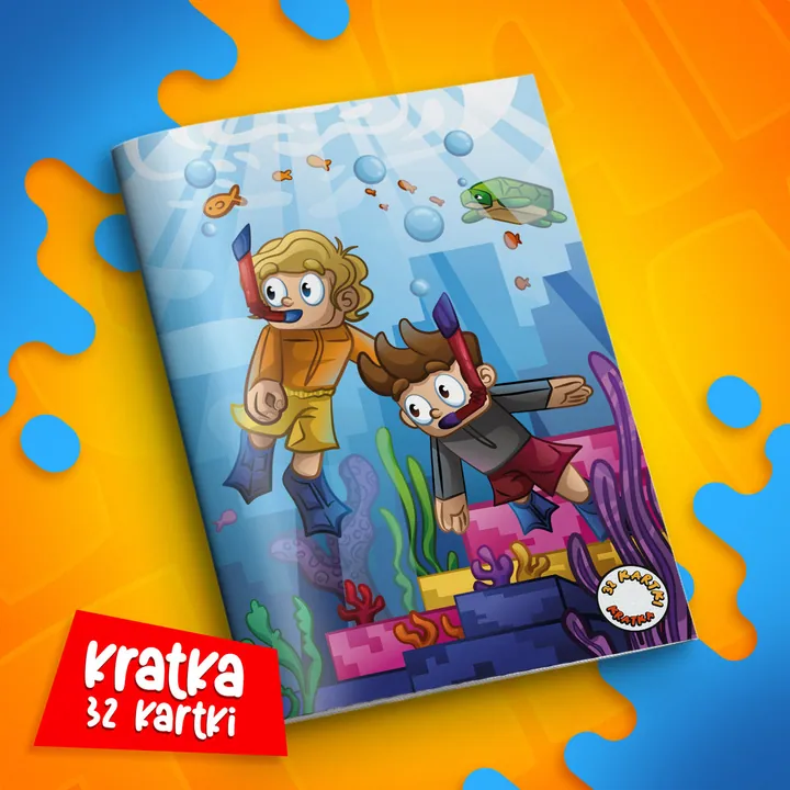 Zeszyt w kratkę A5 - 32 kartki - podwodne Wojanowice - 2025